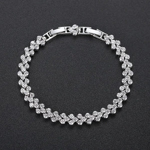 Roman CZ Wedding Bracelet Romantic Cubic Zirconia Bridal Women Bracelets