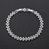 Roman CZ Wedding Bracelet Romantic Cubic Zirconia Bridal Women Bracelets