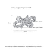 Romantic Bow-knot AAA CZ Stud Earrings for Women Wedding Jewelry