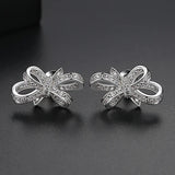 Romantic Bow-knot AAA CZ Stud Earrings for Women Wedding Jewelry