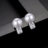 Romantic Style AAA Square Zircon Stud Earrings