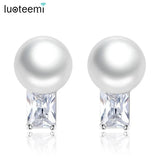 Romantic Style AAA Square Zircon Stud Earrings