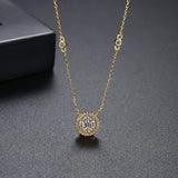 CZ Drop Pendant Necklace Bridal Wedding Jewelry