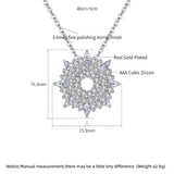 Snowflake CZ Paved Necklace for Women Girl Party Jewelry