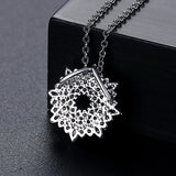 Snowflake CZ Paved Necklace for Women Girl Party Jewelry