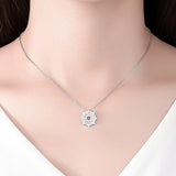 Snowflake CZ Paved Necklace for Women Girl Party Jewelry