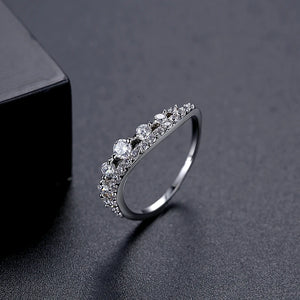 Micro CZ Inlaied Round Finger Rings for Women Wedding Bridal Girl Accessories