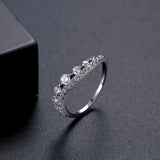 Micro CZ Inlaied Round Finger Rings for Women Wedding Bridal Girl Accessories