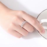 Micro CZ Inlaied Round Finger Rings for Women Wedding Bridal Girl Accessories