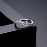 Micro CZ Inlaied Round Finger Rings for Women Wedding Bridal Girl Accessories