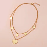 LUOYIYANG Double Peach Heart Necklace Women's Accessories