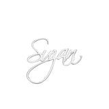 LUTAKU Name Logo Nameplate Brooch For Men Women Stainless Steel Brooches