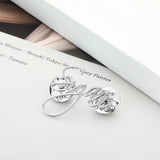LUTAKU Name Logo Nameplate Brooch For Men Women Stainless Steel Brooches