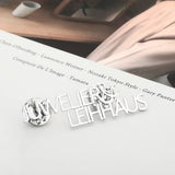 LUTAKU Stainless Steel Name Brooch Font Nameplate Women Lapel Pin