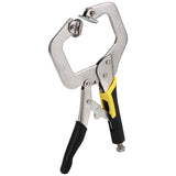 LUWEI 11 Inch C Clamp Weld Clip Tenon Locator Vise Lock Jaw Swivel Pad