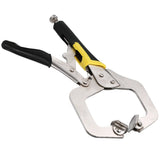 LUWEI 11 Inch C Clamp Weld Clip Tenon Locator Vise Lock Jaw Swivel Pad