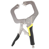 LUWEI 11 Inch C Clamp Weld Clip Tenon Locator Vise Lock Jaw Swivel Pad