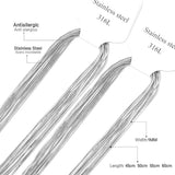 10Pcs Stainless Steel 1MM Chain Necklace Rope Choker Necklaces