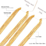 10Pcs Stainless Steel 1MM Chain Necklace Rope Choker Necklaces