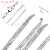 10Pcs Stainless Steel 1MM Chain Necklace Rope Choker Necklaces