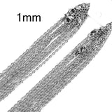 10pcs/lot 1/2mm Rose Stainless Steel Chains For Women DIY Jewelry