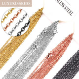 10pcs/lot 1/2mm Rose Stainless Steel Chains For Women DIY Jewelry