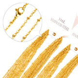 10pcs/lot Bead Chains 18-24inch 2mm Width Lobster Clasp Chain Lot Jewelry