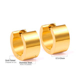 Stainless Steel Hoop Earrings For Woman/Man Round Clip Plated Earrings