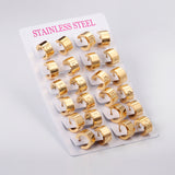 Stainless Steel Hoop Earrings For Woman/Man Round Clip Plated Earrings