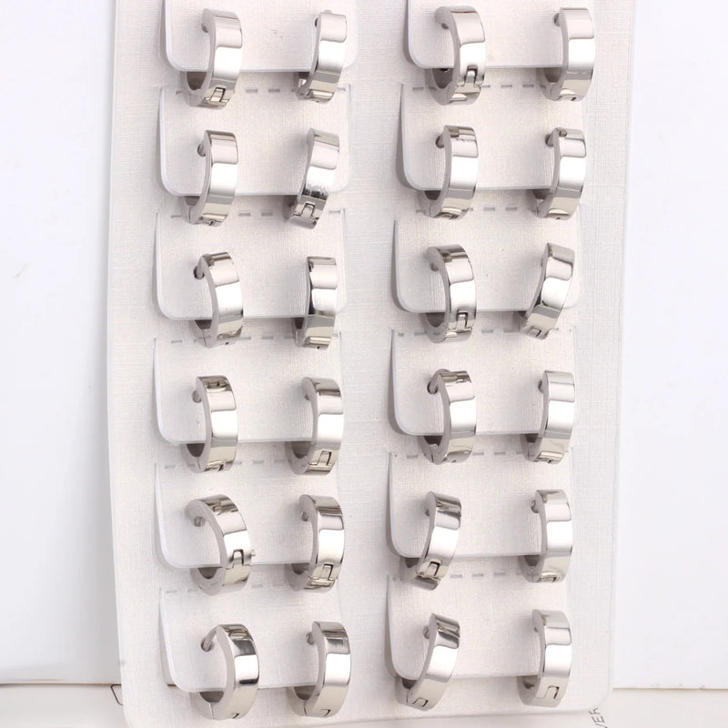 316L Stainless Steel Small Hoop Earrings Set For Women