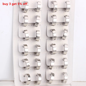 316L Stainless Steel Small Hoop Earrings Set For Women