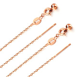 1mm O Chain Necklaces Stainless Steel Plated Woman Choker