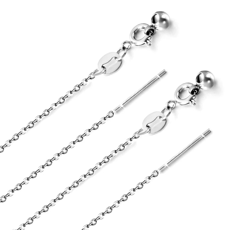 1mm O Chain Necklaces Stainless Steel Plated Woman Choker