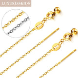 1mm O Chain Necklaces Stainless Steel Plated Woman Choker