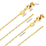 1mm O Chain Necklaces Stainless Steel Plated Woman Choker