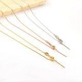 1mm Thin 5pcs Keel Chain Stainless Steel Chains DIY Female
