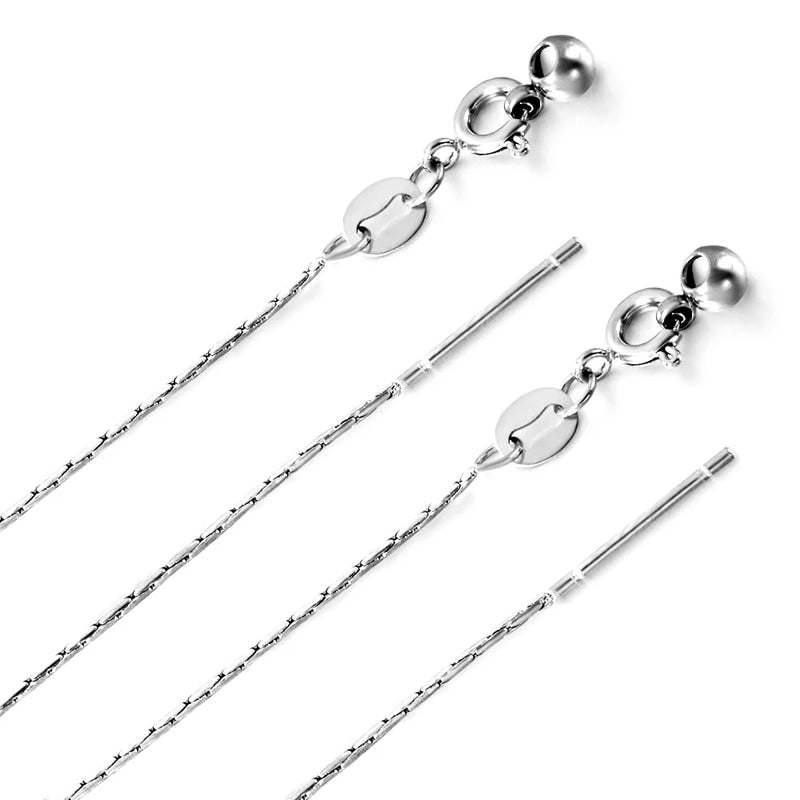 1mm Thin 5pcs Keel Chain Stainless Steel Chains DIY Female