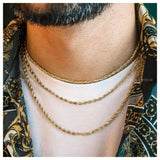 Stainless Steel Rope Twist Chain Choker Necklace Golden Jewelry