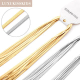2.5mm Stainless Steel Chains Necklace Lot for Women High Necklaces