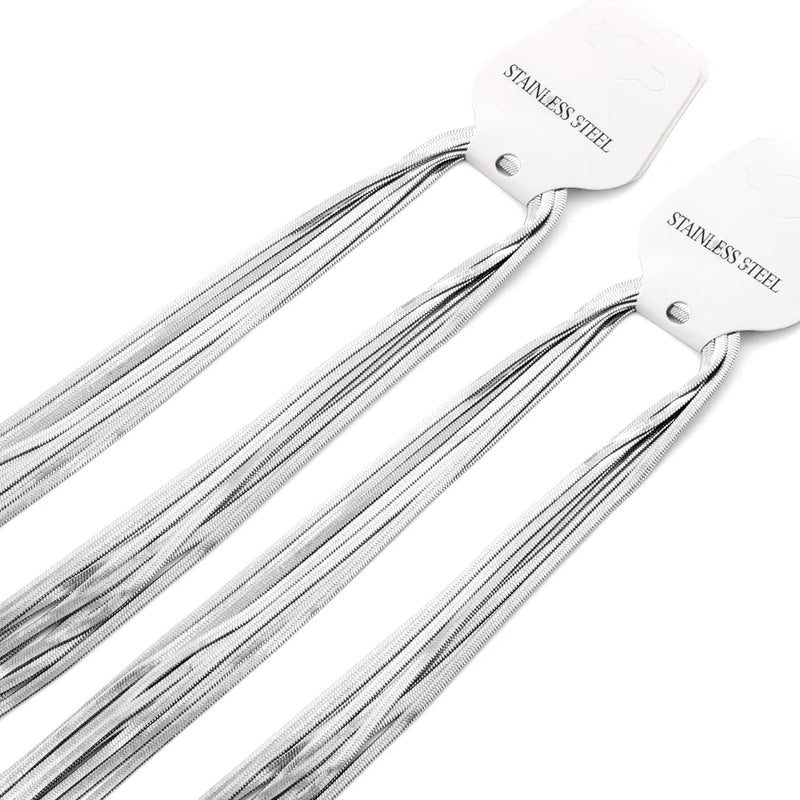 2.5mm Stainless Steel Chains Necklace Lot for Women High Necklaces