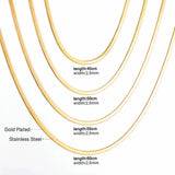2.5mm Stainless Steel Chains Necklace Lot for Women High Necklaces