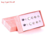 Stainless Steel 6Pairs Christmas Stud Earring Sets For Women