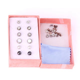 Stainless Steel 6Pairs Christmas Stud Earring Sets For Women