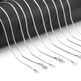 10pcs 2mm Flat Snake Necklace Chains Stainless Steel Jewelry