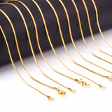 10pcs 2mm Flat Snake Necklace Chains Stainless Steel Jewelry