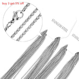2mm Stainless Steel Chain Necklace Round Link Chain Jewelry
