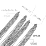 2mm Stainless Steel Chain Necklace Round Link Chain Jewelry