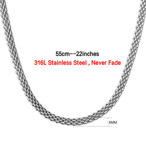 6mm Necklace Chain Stainless Steel For Pendant