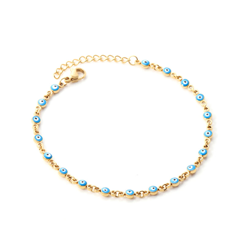 Steel Evil Eyes Bracelet for Women