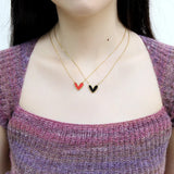 Red Heart Necklaces Butterfly Shell Charms Couple Choker